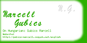 marcell gubics business card